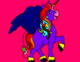 Dibujo Unicornio con alas pintado por ALEJANDRA-02