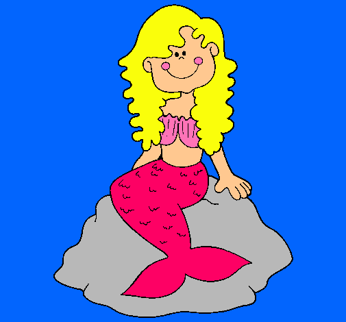 Dibujo Sirena sentada en una roca pintado por dany_miley