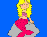 Dibujo Sirena sentada en una roca pintado por dany_miley
