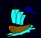 Dibujo Barco velero pintado por mijoko1
