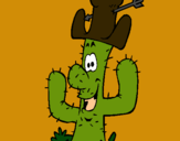 Dibujo Cactus con sombrero pintado por abhhjj