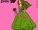 Dibujo Barbie vestida de novia pintado por cantiflas