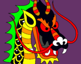 Dibujo Cabeza de dragón pintado por rovi