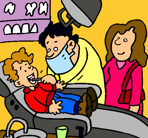 Niño en el dentista