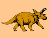 Dibujo Triceratops pintado por natzumy