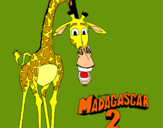 Dibujo Madagascar 2 Melman pintado por enanin