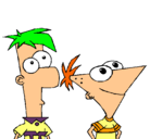 Dibujo Phineas y Ferb pintado por trufeles