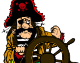 Dibujo Capitán pirata pintado por pirataomar
