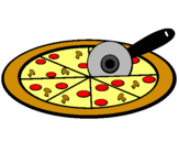 Dibujo Pizza pintado por jhyybggygbg