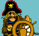 Dibujo Capitán pirata pintado por OHSHEAT