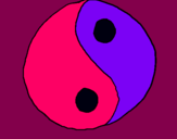 Dibujo Yin yang pintado por meelany