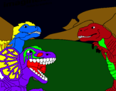 Dibujo Imaginext 17 pintado por dinosaurios 
