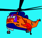 Dibujo Helicóptero al rescate pintado por rescatista