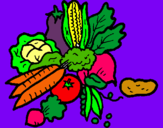 Dibujo verduras pintado por yesica1237