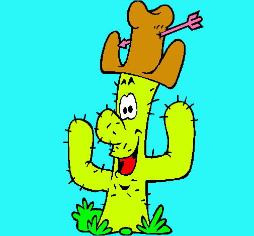 Cactus con sombrero