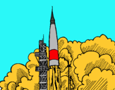 Dibujo Lanzamiento cohete pintado por jufepricas3