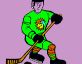 Dibujo Jugador de hockey sobre hielo pintado por yuhio