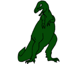 Dibujo Tiranosaurios rex pintado por JEFF