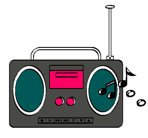 Dibujo Radio cassette 2 pintado por BARBIEMG