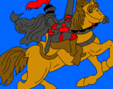 Dibujo Caballero a caballo pintado por elian10