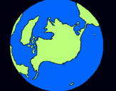 Dibujo Planeta Tierra pintado por david2008