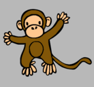 Dibujo Mono pintado por toshiba