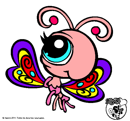 Dibujo Mariposa Littlest Pet Shop 2 pintado por laila55