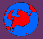 Dibujo Planeta Tierra pintado por trwe