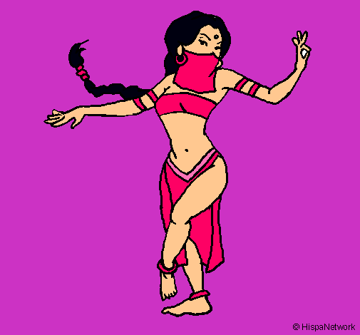 Dibujo Princesa mora bailando pintado por Mariangela