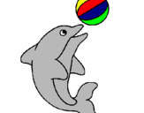 Dibujo Delfín jugando con una pelota pintado por HuG0O