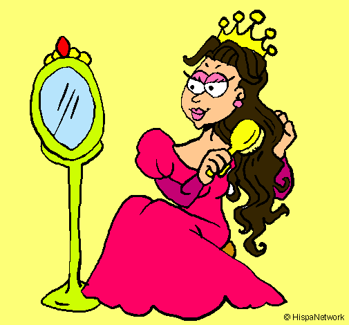 Dibujo Princesa y espejo pintado por elizabeth2