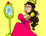 Dibujo Princesa y espejo pintado por elizabeth2