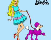 Dibujo Barbie paseando a su mascota pintado por ZIHAN