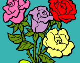 Dibujo Ramo de rosas pintado por cristiana
