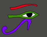 Dibujo Ojo Horus pintado por marulola