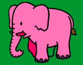 Dibujo Elefante bebe pintado por elir