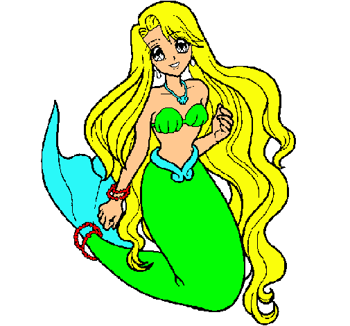 Dibujo Sirenita pintado por mimilota 