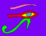Dibujo Ojo Horus pintado por delia2
