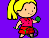 Dibujo Chica tenista pintado por aaaaaaaaaaaa