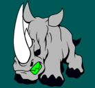 Dibujo Rinoceronte II pintado por marimar12