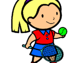 Dibujo Chica tenista pintado por jajajajaja