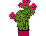 Dibujo Flores de cactus pintado por guallucos