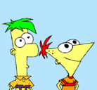 Dibujo Phineas y Ferb pintado por realg4life