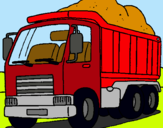 Dibujo Camión de carga pintado por dunaylucia