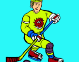 Dibujo Jugador de hockey sobre hielo pintado por diegoooooooo