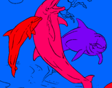 Dibujo Delfines jugando pintado por AAAAAAAAAAAA