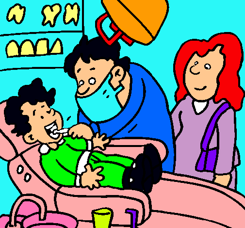 Niño en el dentista