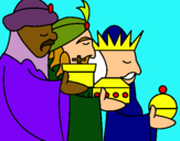 Dibujo Los Reyes Magos 3 pintado por cangrejitos