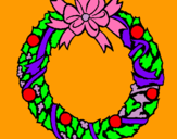 Dibujo Corona de navidad pintado por NOUR