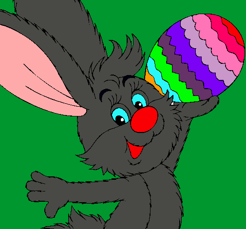 Dibujo Conejo y huevo de pascua II pintado por yusberlay